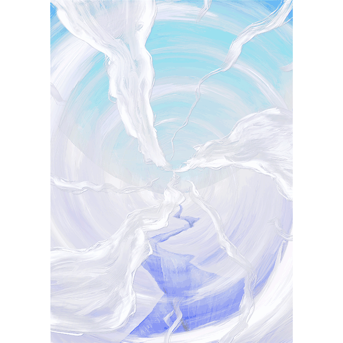 亀裂した白銀の大地