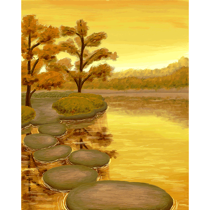 橙に染まる風土の庭園