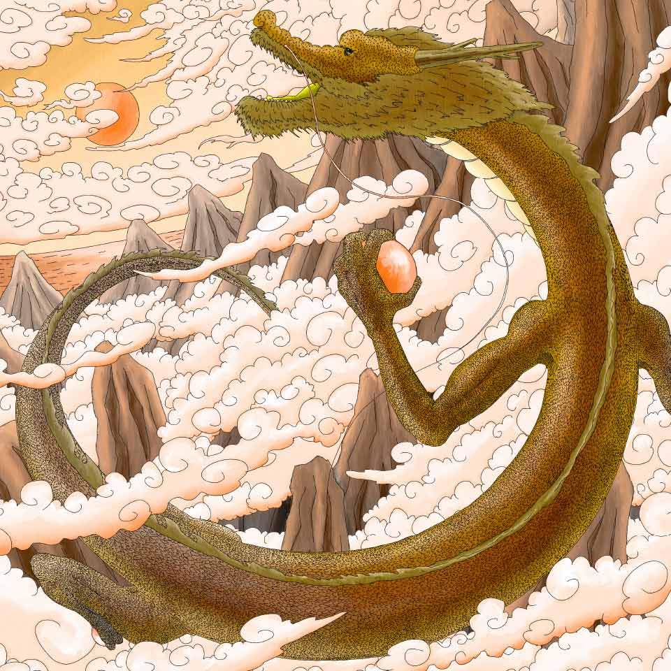 DRAGON GOD IN THE SKY