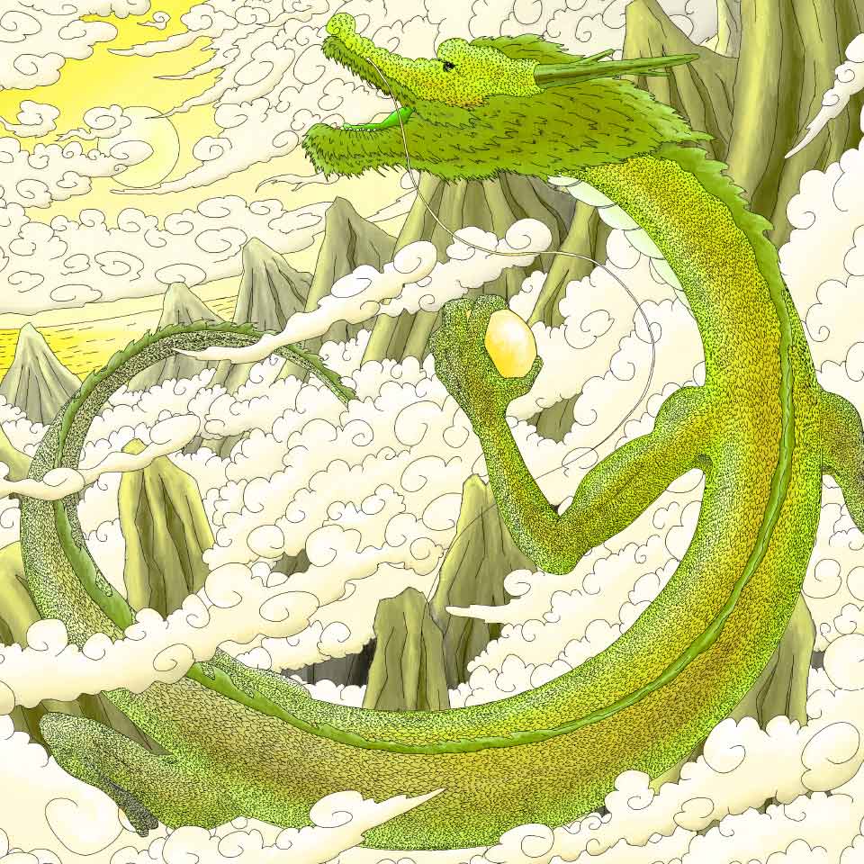 DRAGON GOD IN THE SKY