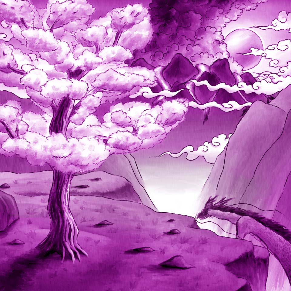 CHERRY BLOSSOMS AND ASO VOLCANO -桜と阿蘇山-